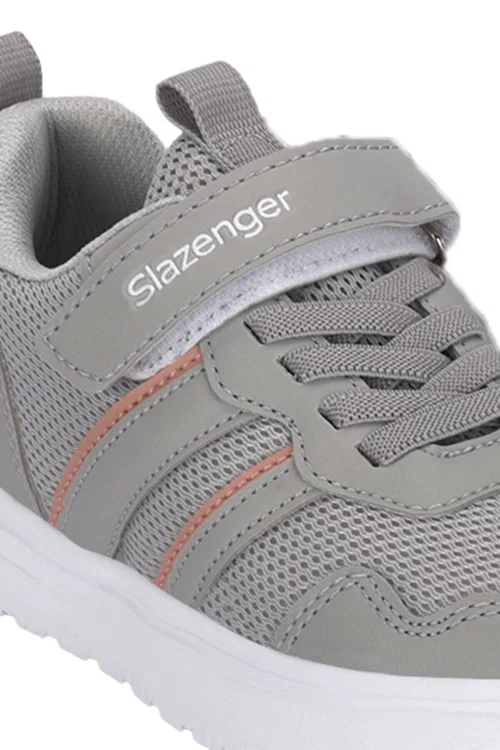 Slazenger FREEDOM I Kız Çocuk Cırt Cırtlı Gri / Pembe Günlük Spor Ayakkabısı