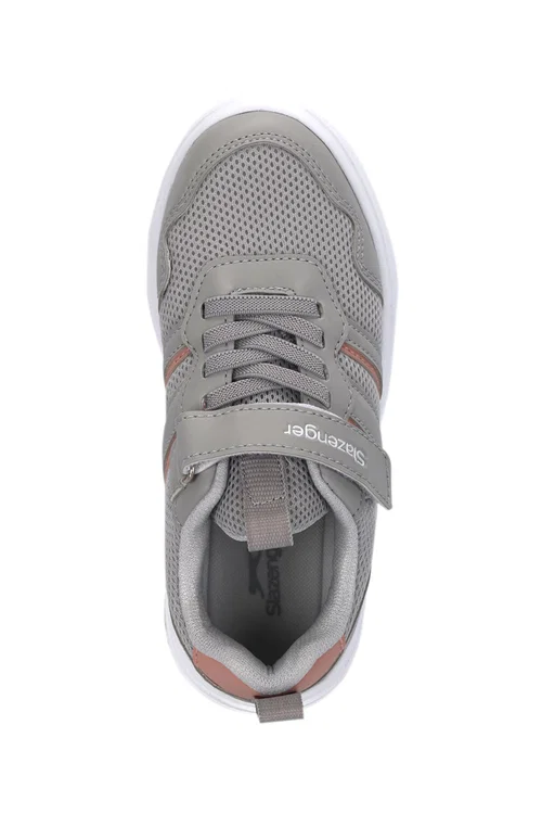 Slazenger FREEDOM I Kız Çocuk Cırt Cırtlı Gri / Pembe Günlük Spor Ayakkabısı