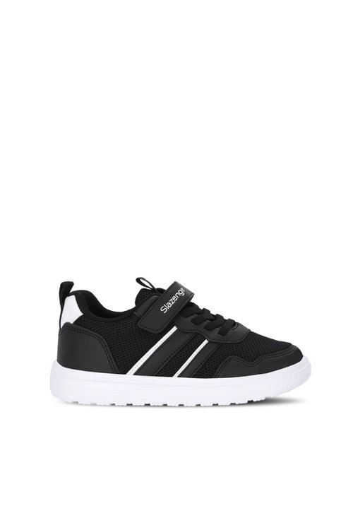 Slazenger FREEDOM I Unisex Çocuk Cırt Cırtlı Siyah / Beyaz Günlük Spor Ayakkabısı