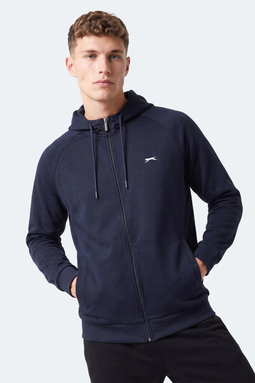 Slazenger FREEWILL Erkek Kapüşonlu Cepli Lacivert Sweatshırt