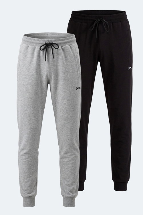 Slazenger FRENZY 2 Lİ SET Erkek Siyah - Gri Eşofman Altı