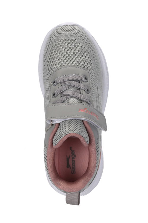 Slazenger FUNKYTOWN I Kız Çocuk Cırt Cırtlı Gri / Pembe Günlük Spor Ayakkabısı