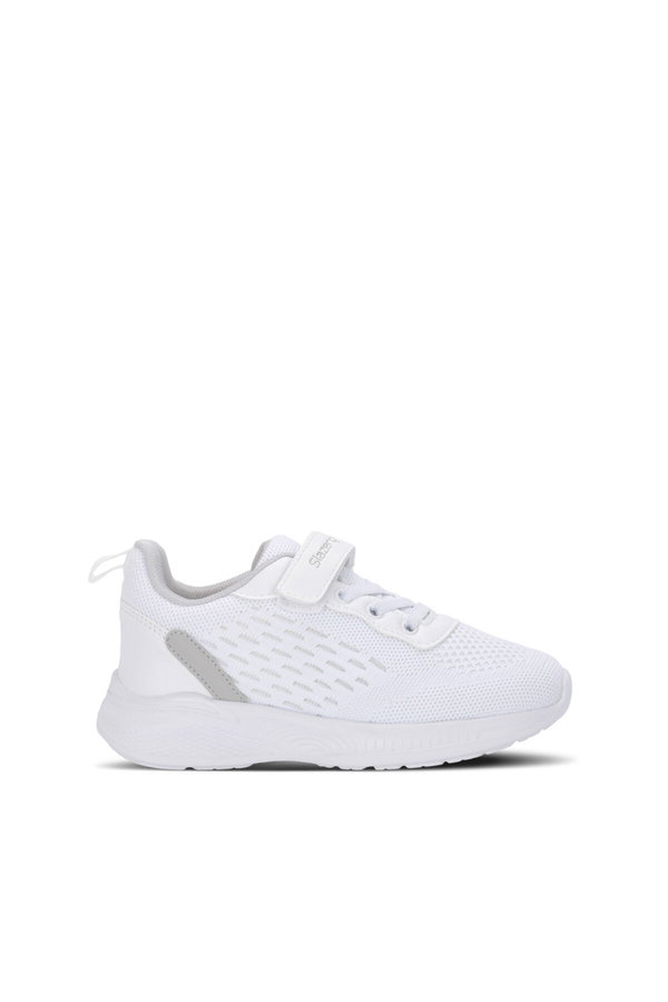 Slazenger FUNKYTOWN I Unisex Çocuk Cırt Cırtlı Beyaz / Gri Günlük Spor Ayakkabısı