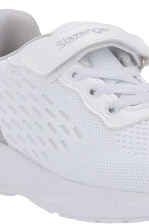Slazenger FUNKYTOWN I Unisex Çocuk Cırt Cırtlı Beyaz / Gri Günlük Spor Ayakkabısı