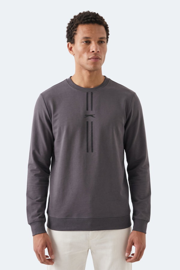 Slazenger GABINO I Erkek Koyu Gri Sweatshırt