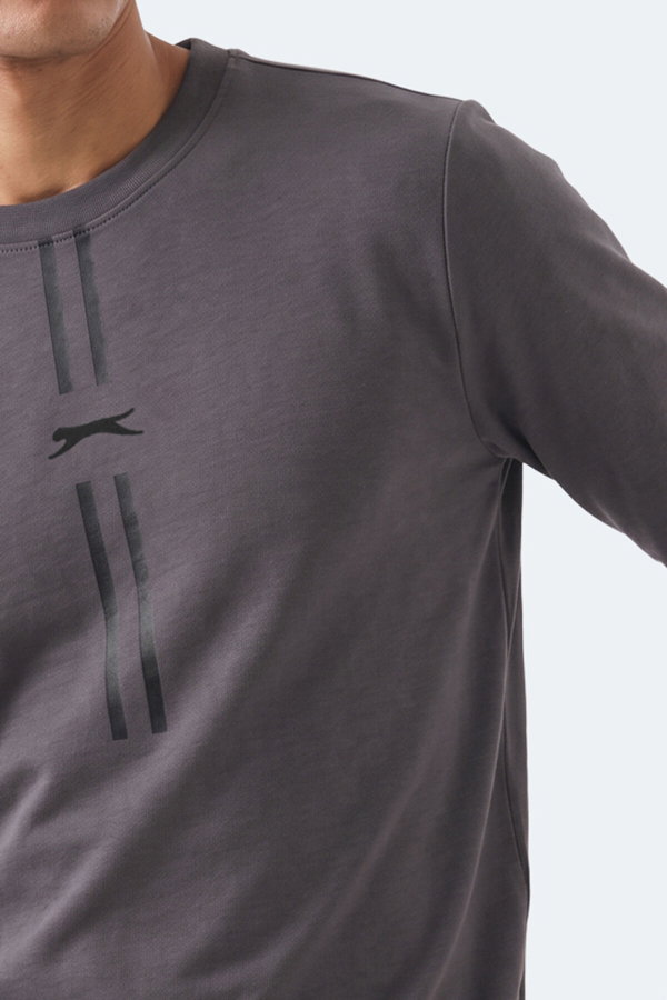 Slazenger GABINO I Erkek Koyu Gri Sweatshırt