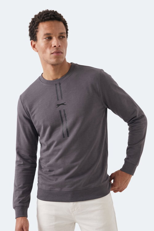 Slazenger GABINO I Erkek Koyu Gri Sweatshırt
