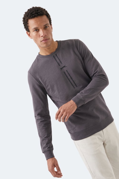 Slazenger GABINO I Erkek Koyu Gri Sweatshırt