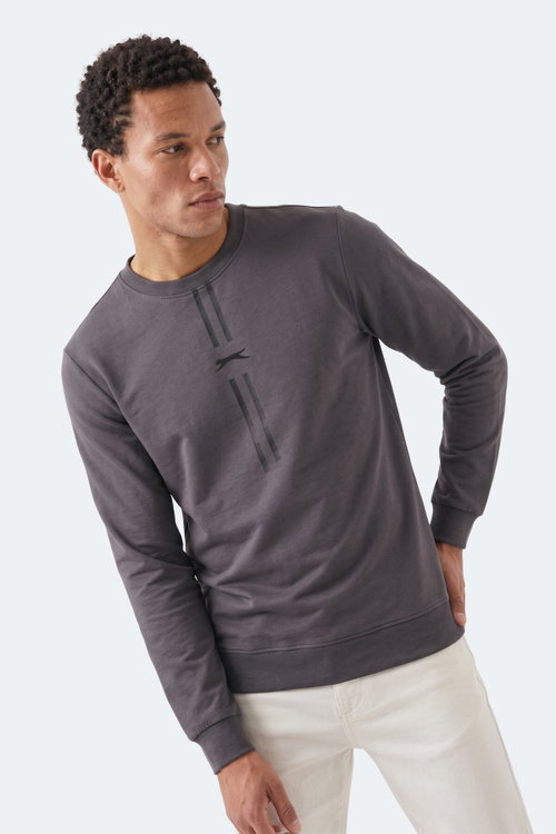 Slazenger GABINO I Erkek Koyu Gri Sweatshırt