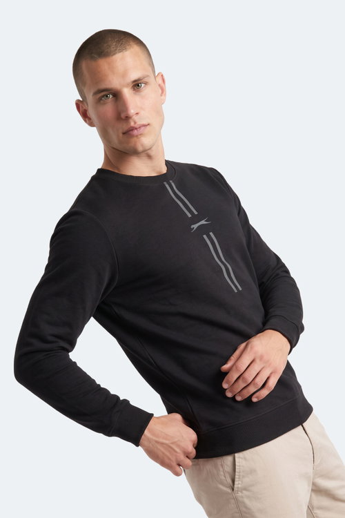 Slazenger GABINO I Erkek Siyah Sweatshırt