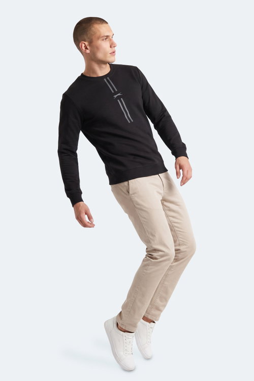 Slazenger GABINO I Erkek Siyah Sweatshırt