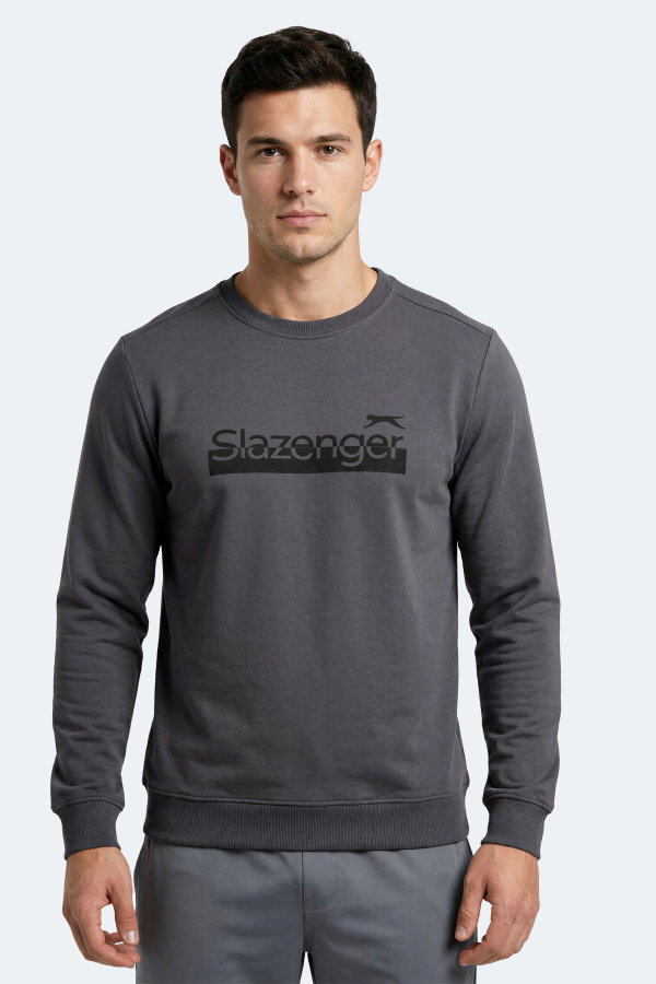 Slazenger GARAGE Erkek Koyu Gri Sweatshırt