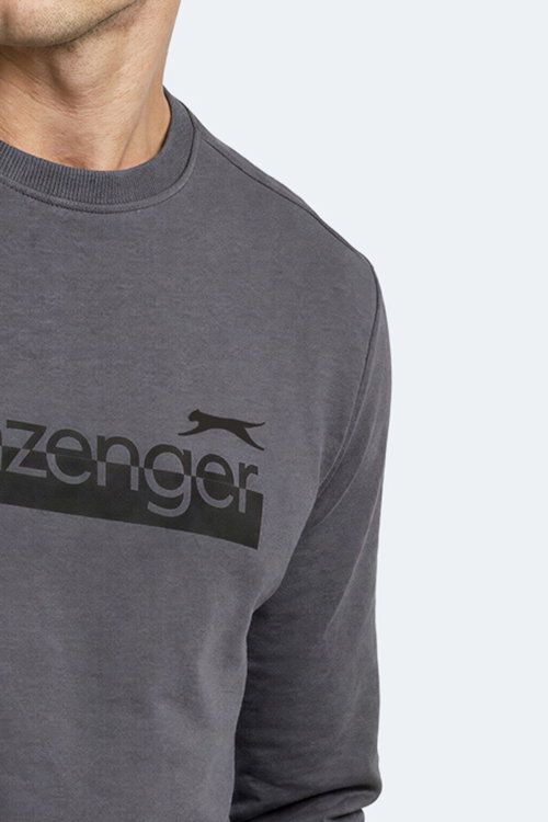 Slazenger GARAGE Erkek Koyu Gri Sweatshırt