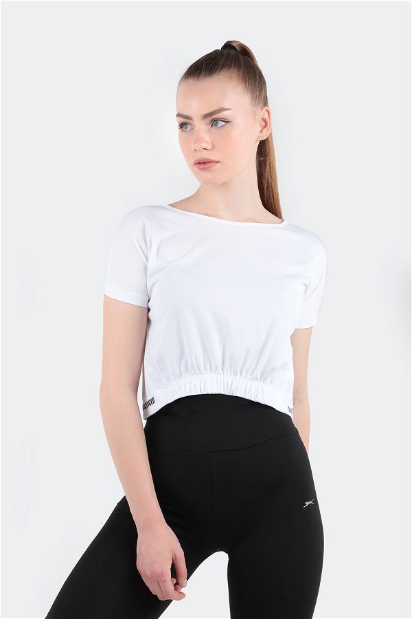 Slazenger GERSHOM Kadın Fitness T-Shirt Beyaz
