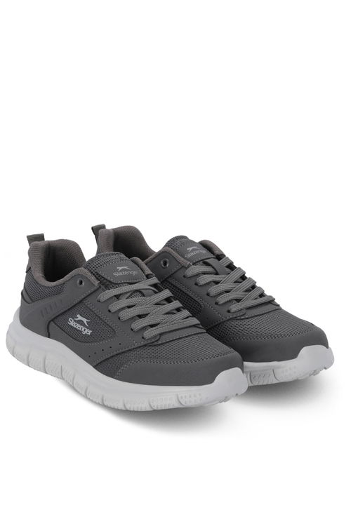 Slazenger GLEN I Erkek Büyük Beden Koyu Gri Koşu & Yürüyüş Spor Ayakkabısı
