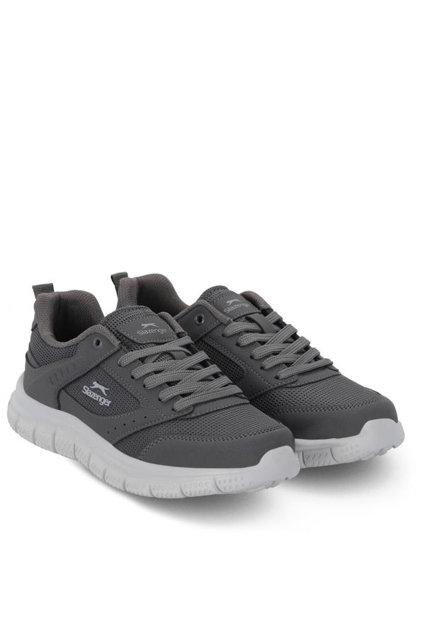 Slazenger GLEN I Erkek Büyük Beden Koyu Gri Koşu & Yürüyüş Spor Ayakkabısı