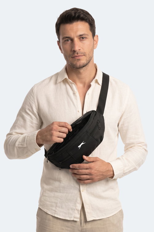 Slazenger GOMIR Unisex Siyah Bel Çantası