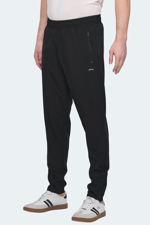 Slazenger GRIET 2 Lİ SET Erkek Fermuar Cepli Dar Paça Siyah - Lacivert Eşofman Altı