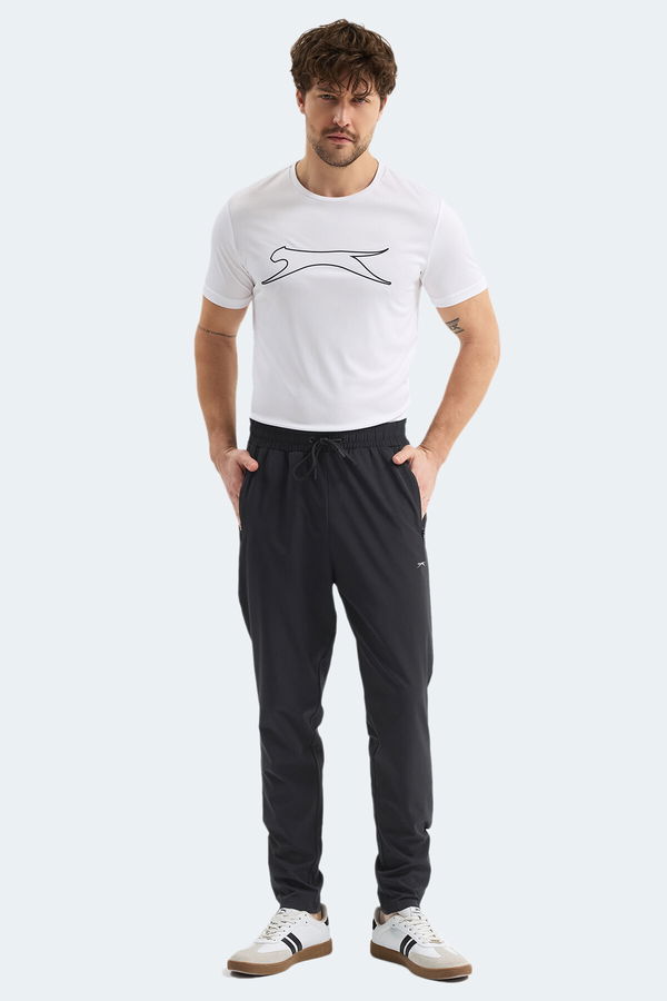 Slazenger GRIET Erkek Fermuar Cepli Siyah Eşofman Altı