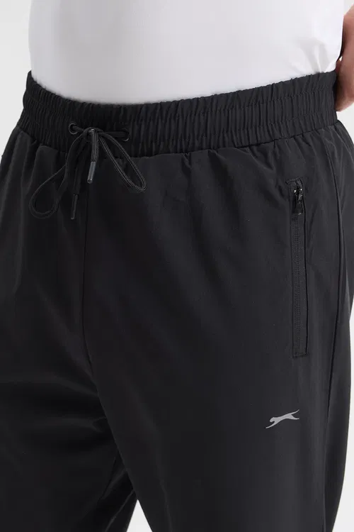 Slazenger GRIET Erkek Fermuar Cepli Siyah Eşofman Altı