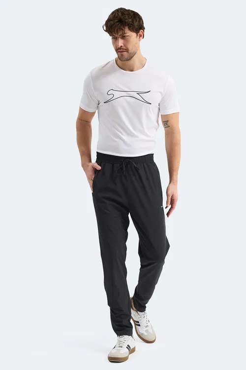 Slazenger GRIET Erkek Fermuar Cepli Siyah Eşofman Altı