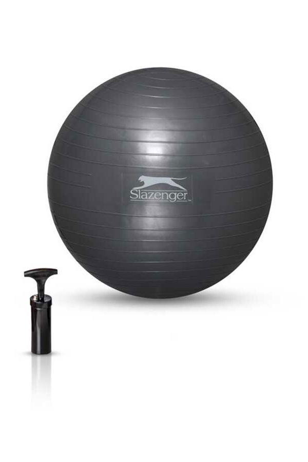 Slazenger Gymball 55 cm (Pompa Dahildir) Pilates Topu Gri