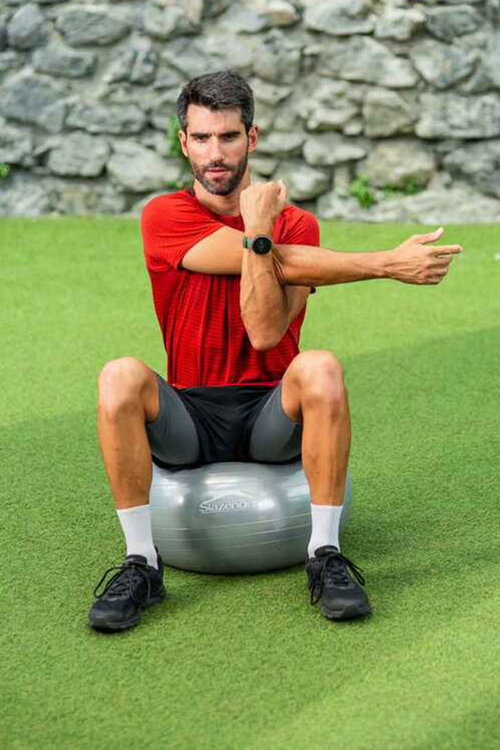 Slazenger Gymball 55 cm (Pompa Dahildir) Unisex Gri Pilates Topu