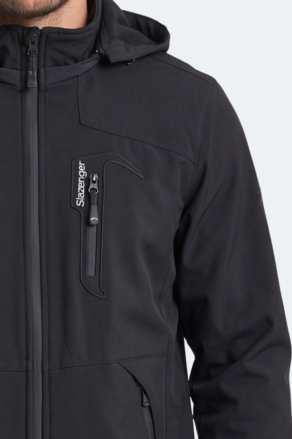 Slazenger HADIL Erkek Su İtici Siyah Mont & Kaban
