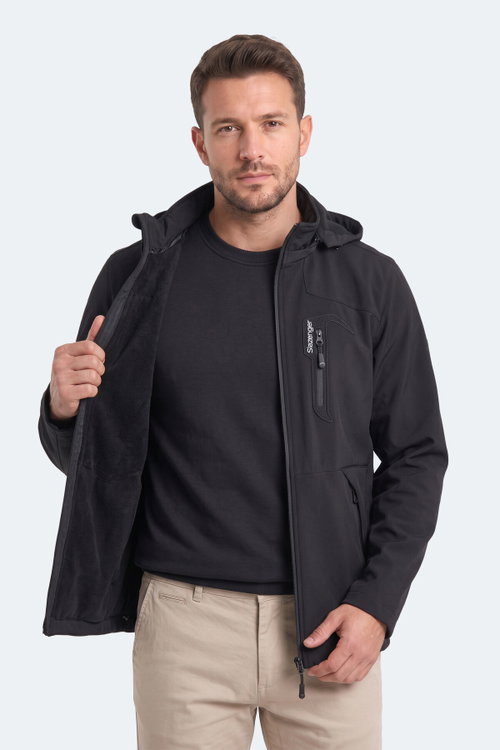 Slazenger HADIL Erkek Su İtici Siyah Mont & Kaban