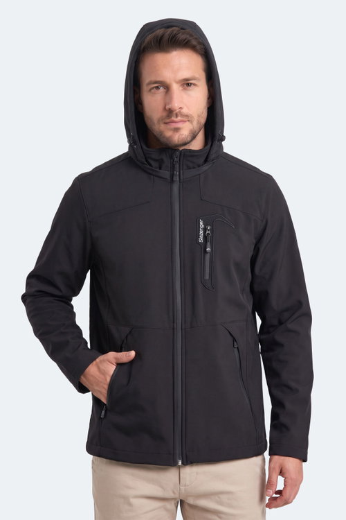 Slazenger HADIL Erkek Su İtici Siyah Mont & Kaban