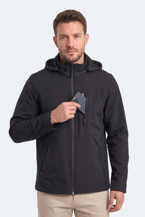 Slazenger HADIL Erkek Su İtici Siyah Mont & Kaban