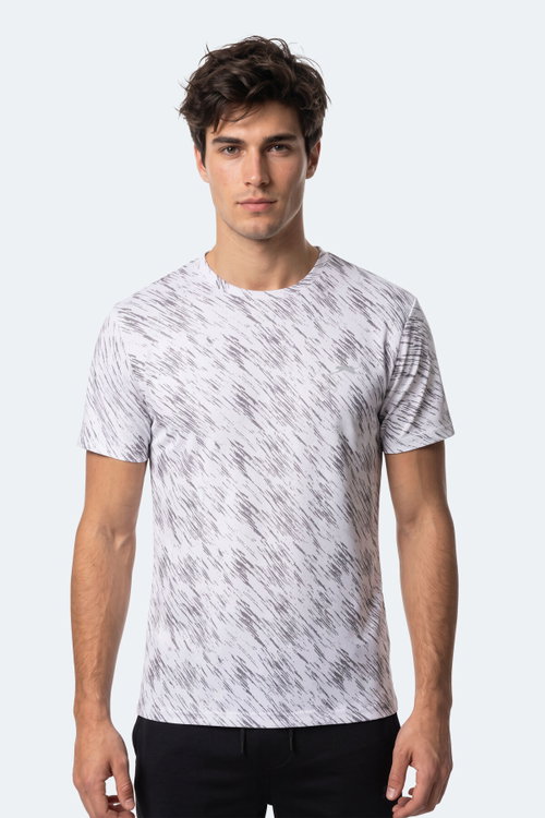 Slazenger HADY I 2 Lİ SET Erkek Koyu Gri - Beyaz Tişört