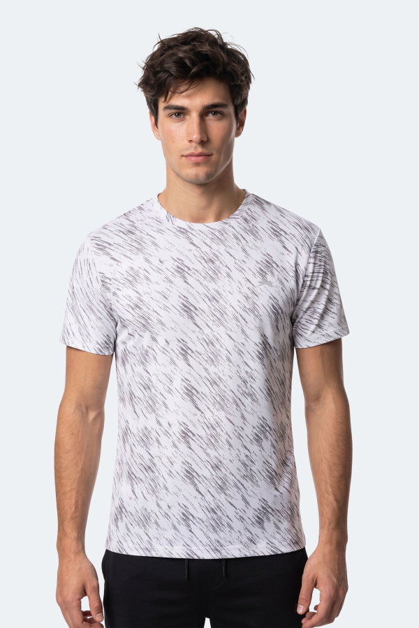 Slazenger HADY I 2 Lİ SET Erkek Koyu Gri - Beyaz Tişört