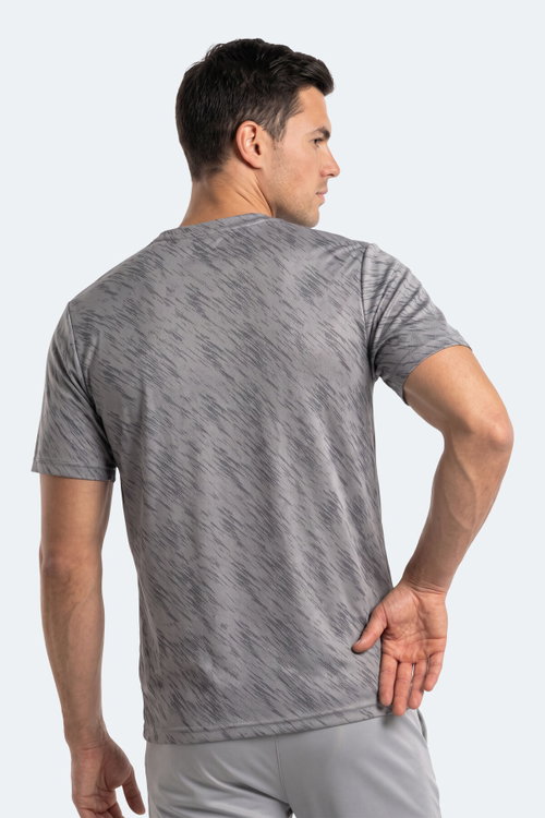 Slazenger HADY I 2 Lİ SET Erkek Koyu Gri - Beyaz Tişört
