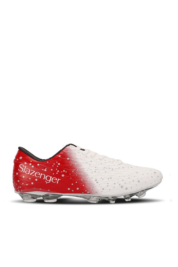Slazenger HANIA KRP Futbol Erkek Çocuk Krampon Ayakkabı Beyaz / Kırmızı