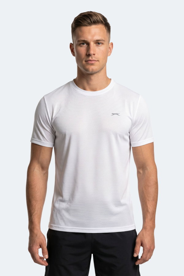 Slazenger HARDFLEX 2 Lİ SET Erkek Beyaz - Siyah Tişört