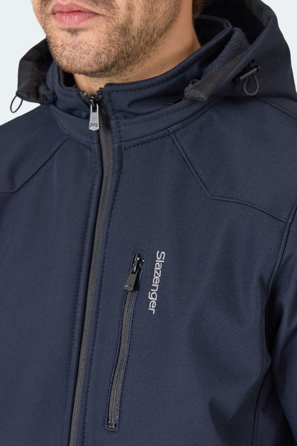 Slazenger HARMONIC Erkek Kapüşonlu Fermuarlı Lacivert Yelek