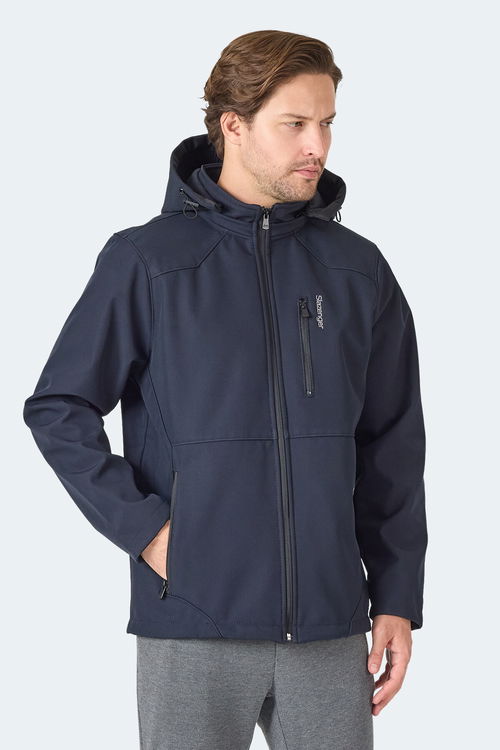 Slazenger HARMONIC Erkek Kapüşonlu Fermuarlı Lacivert Yelek