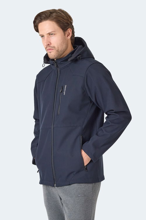 Slazenger HARMONIC Erkek Kapüşonlu Fermuarlı Lacivert Yelek