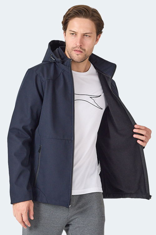 Slazenger HARMONIC Erkek Kapüşonlu Fermuarlı Lacivert Yelek