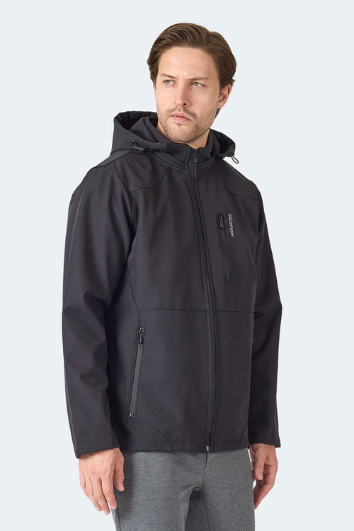Slazenger HARMONIC Erkek Kapüşonlu Fermuarlı Siyah Yelek