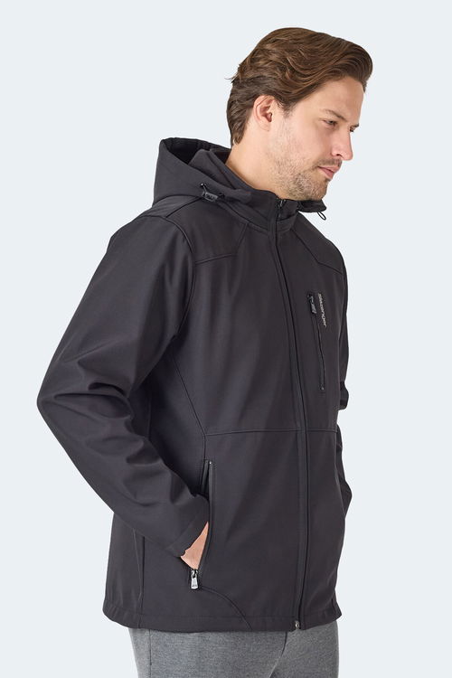 Slazenger HARMONIC Erkek Kapüşonlu Fermuarlı Siyah Yelek