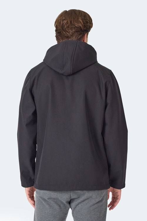 Slazenger HARMONIC Erkek Kapüşonlu Fermuarlı Siyah Yelek