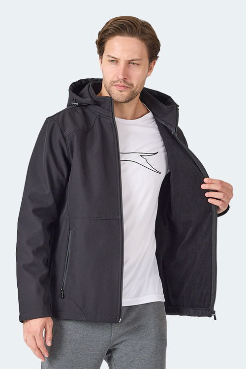 Slazenger HARMONIC Erkek Kapüşonlu Fermuarlı Siyah Yelek