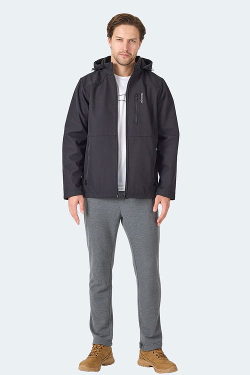 Slazenger HARMONIC Erkek Kapüşonlu Fermuarlı Siyah Yelek