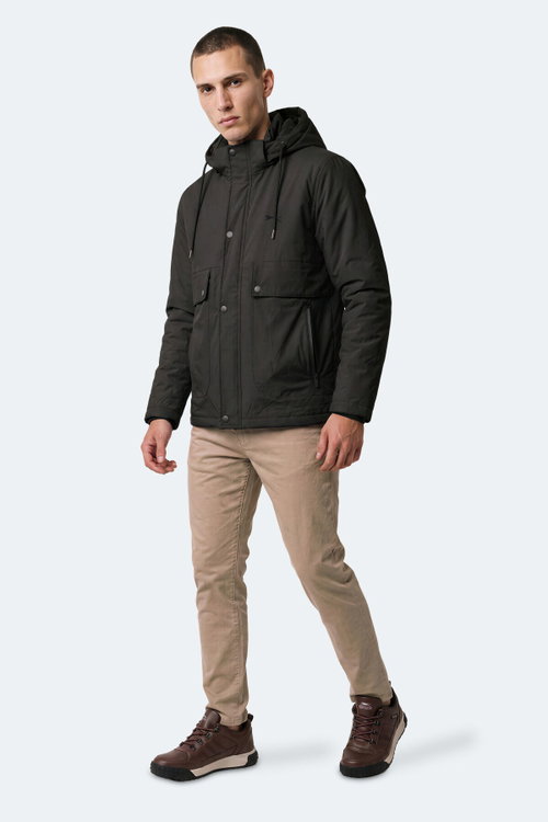 Slazenger HARTA Erkek Su İtici Siyah Mont & Kaban
