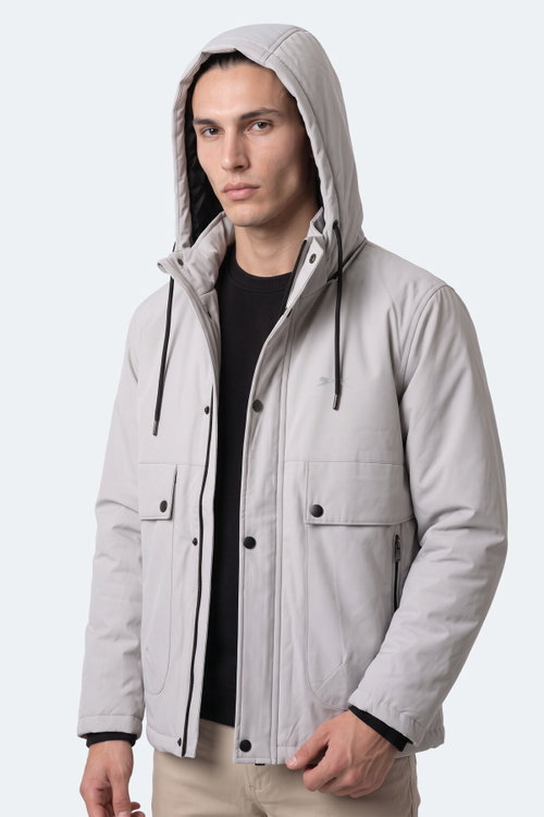 Slazenger HARTA Erkek Su İtici Taş Gri Mont & Kaban