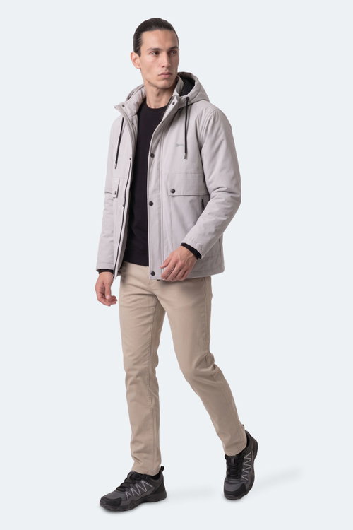 Slazenger HARTA Erkek Su İtici Taş Gri Mont & Kaban