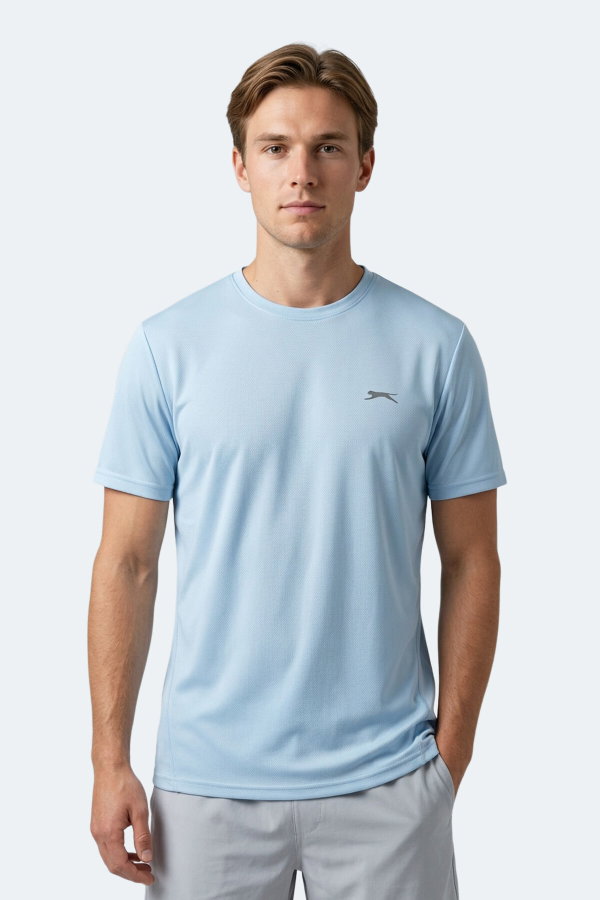 Slazenger HAUNTED I Erkek Açık Mavi Tişört