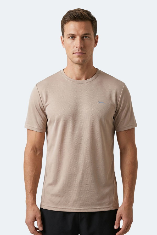 Slazenger HAUNTED I Erkek Bej Tişört